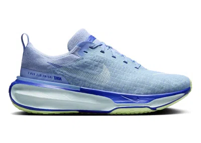Pre-owned Nike Men's  Invincible Run 3 Glacier Blue Sneakers In Aluminum/racer Blue/barely Volt In Multi