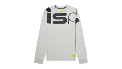 Pre-owned Nike Men's  Ispa Long Sleeve T-shirt In Grey Heather/black In Multi