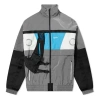 Nike Men's  Ispa Series 3m Reflective Zipper Pocket Casual Jacket Windbreaker Gray 'wolf Grey Black B