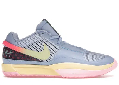 Pre-owned Nike Men's  Ja 1 Day One Sneakers In Cobalt Blue Bliss/citron Tint/hot Punch In Multi