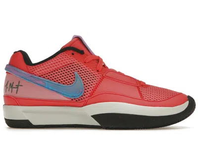 Pre-owned Nike Men's  Ja 1 Fuel Sneakers In Ember Glow/blue Lightning/light Silver