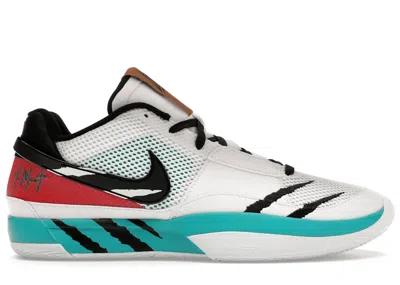 Pre-owned Nike Men's  Ja 1 Reverse Scratch Sneakers In White/black/turbo Green