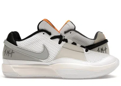 Pre-owned Nike Men's  Ja 1 Sneakers In White/light Smoke Grey/black In Multi