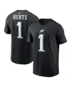 Nike Men's  Jalen Hurts Black Philadelphia Eagles Player Name And Number T-shirt In Black