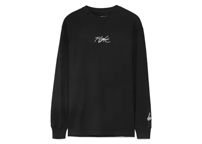 Pre-owned Nike Men's  Jordan Flight Essentials Long Sleeve Tee Shirt In Black