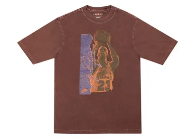 Pre-owned Nike Men's  Jordan Flight Heritage 85 Tee Shirt In Dark Pony In Brown