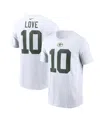 Nike Men's  Jordan Love White Green Bay Packers Player Name And Number T-shirt In White
