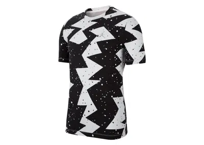 Pre-owned Nike Men's  Jordan Printed Poolside Tee Shirt In Black