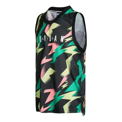 Nike Men's  Jumpman Aop Jersey Sports Basketball Jersey/vest In Black