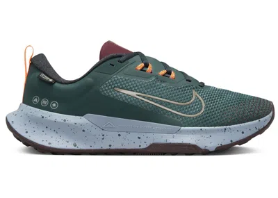Pre-owned Nike Men's  Juniper Trail 2 Goretex Khaki Sneakers In Deep Jungle/night Maroon/safety Orange