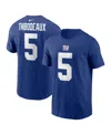 Nike Men's  Kayvon Thibodeaux Royal New York Giants Player Name And Number T-shirt In Royal