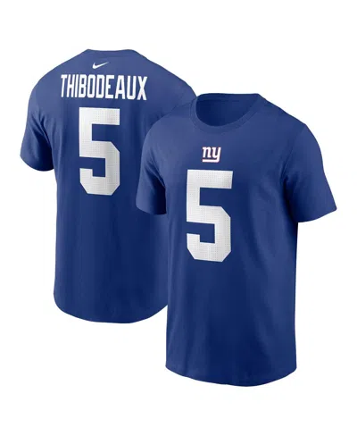 Nike Men's  Kayvon Thibodeaux Royal New York Giants Player Name And Number T-shirt