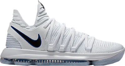 Pre-owned Nike Men's  Kd 10 Numbers Sneakers In White/game Royal/university Gold