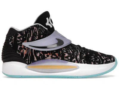 Pre-owned Nike Men's  Kd 14 Floral Sneakers In Black/natural/white In Multi