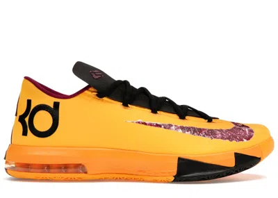 Pre-owned Nike Men's  Kd 6 Peanut Butter & Jelly (pbj) Sneakers In Laser Orange/raspberry Red/black
