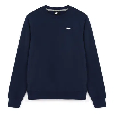 Nike Men's  Knit Sports Fleece Lined Stay Warm Round Neck Pullover Blue