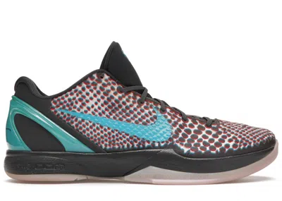 Pre-owned Nike Men's  Kobe 6 Asg Hollywood 3d Sneakers In Dark Grey/chlorine Blue/daring Red