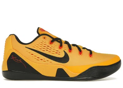Pre-owned Nike Men's  Kobe 9 Em Low Bruce Lee Sneakers In University Gold/black/laser Crimson In Multi
