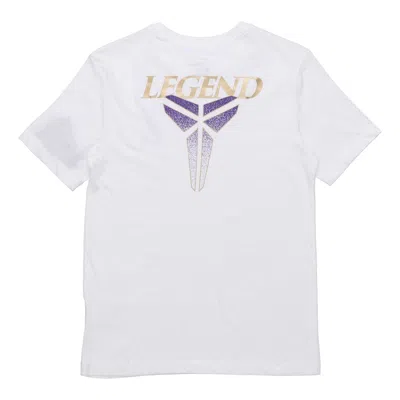 Nike Men's  Kobe Quick Dry Sports Short Sleeve White T-shirt