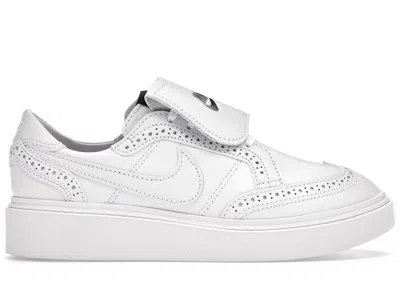 Pre-owned Nike Men's  Kwondo 1 Gdragon Peaceminusone Triple Sneakers In White