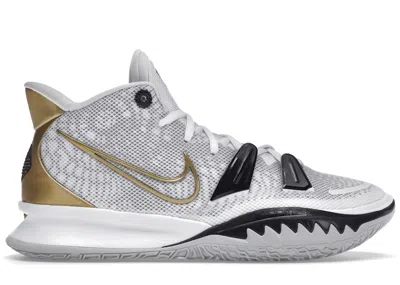 Pre-owned Nike Men's  Kyrie 7 Nba Final Rings Sneakers In White/black/grey Fog