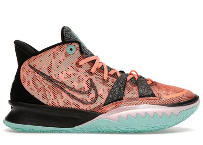 Pre-owned Nike Men's  Kyrie 7 Play For The Future Sneakers In Atomic Orange/tropical Twist/black