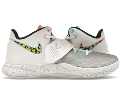 Pre-owned Nike Men's  Kyrie Flytrap 3 South Beach Sneakers In White/angry Blue/opti Yellow In Multi