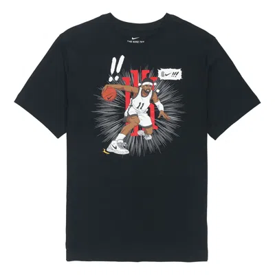 Nike Men's  Kyrie Logo Basketball Sports Printing Round Neck Short Sleeve Black T-shirt