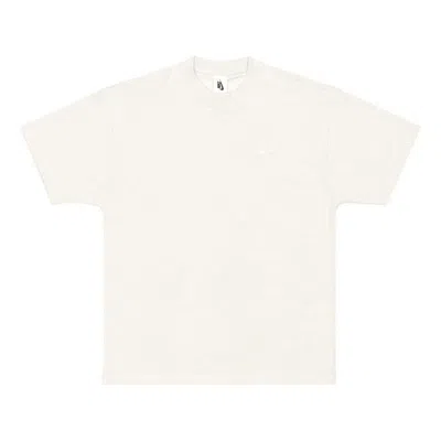 Nike Men's  Lab Solo Swoosh Basic Sports Short Sleeve Light Bone White T-shirt