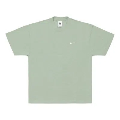 Nike Men's  Lab Solo Swoosh Basic Sports Short Sleeve Light Green T-shirt