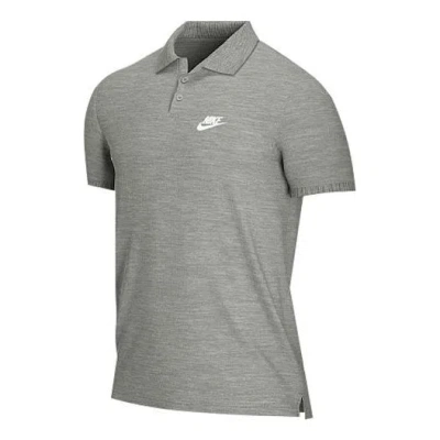 Nike Men's  Lapel Short Sleeve Gray Polo Shirt