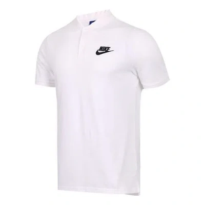 Nike Men's  Lapel Short Sleeve White Polo Shirt