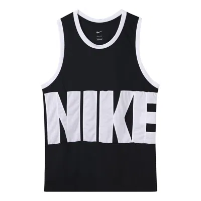 Nike Men's  Large Logo Printing Sports Basketball Jersey/vest Black
