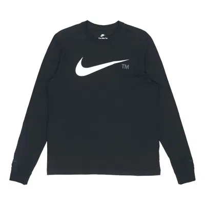 Nike Men's  Large Logo Printing Sports Round Neck Pullover Black