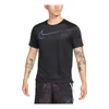 Nike Men's  Large Logo Sports Training Breathable Quick Dry Round Neck Short Sleeve Black T-shirt