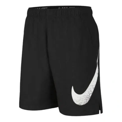 Nike Men's  Large Swoosh Sports Black Shorts