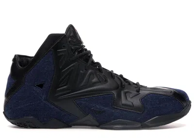 Pre-owned Nike Men's  Lebron 11 Ext Sneakers In Black/denim