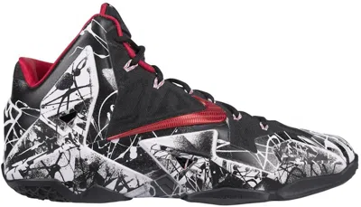 Pre-owned Nike Men's  Lebron 11 Graffiti Sneakers In White/university Red/black