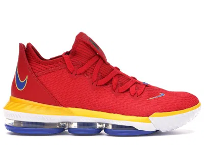 Pre-owned Nike Men's  Lebron 16 Low Superbron Sneakers In University Red/varsity Royal In Multi