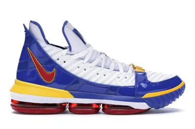 Pre-owned Nike Men's  Lebron 16 Superman Superbron Sneakers In White/varsity Red/varsity Royal In Multi