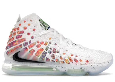 Pre-owned Nike Men's  Lebron 17 Air Command Force Sneakers In White/black