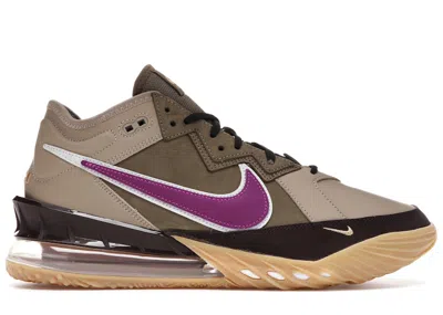 Pre-owned Nike Men's  Lebron 18 Low Atmos Viotech Sneakers In Khaki/dark Mocha/metallic Gold In Multi