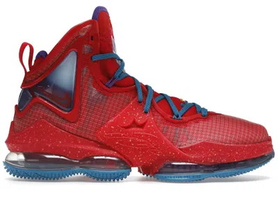 Pre-owned Nike Men's  Lebron 19 King's Crown Sneakers In Siren Red/laser Blue/psychic Purple