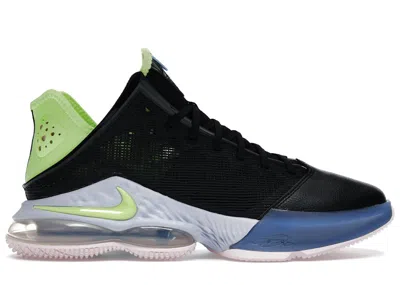 Pre-owned Nike Men's  Lebron 19 Low Ghost Green Sneakers In Black/purple Pulse/pink Foam