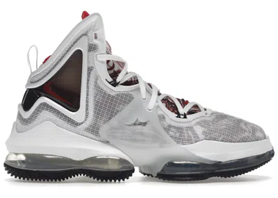 Pre-owned Nike Men's  Lebron 19 Sketch Sneakers In White/black/university Red