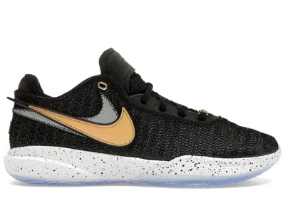 Pre-owned Nike Men's  Lebron 20 Sneakers In Black/metallic Gold/white In Multi