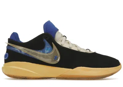 Pre-owned Nike Men's  Lebron 20 Uninterrupted Speak Your Truth Sneakers In Black/coconut Milk/hyper Royal
