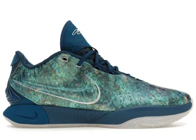 Pre-owned Nike Men's  Lebron 21 Abalone Sneakers In Black/particle Grey/wolf Grey In Multi