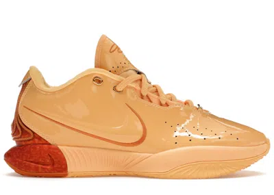 Pre-owned Nike Men's  Lebron 21 Melo Melo Sneakers In Melon Tint/light Bone/saturn Gold