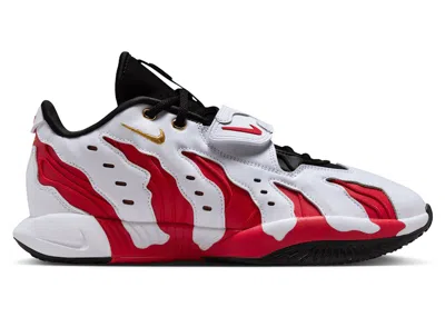 Pre-owned Nike Men's  Lebron 21 Prime 96 Sneakers In White/metallic Gold/fire Red In Multi